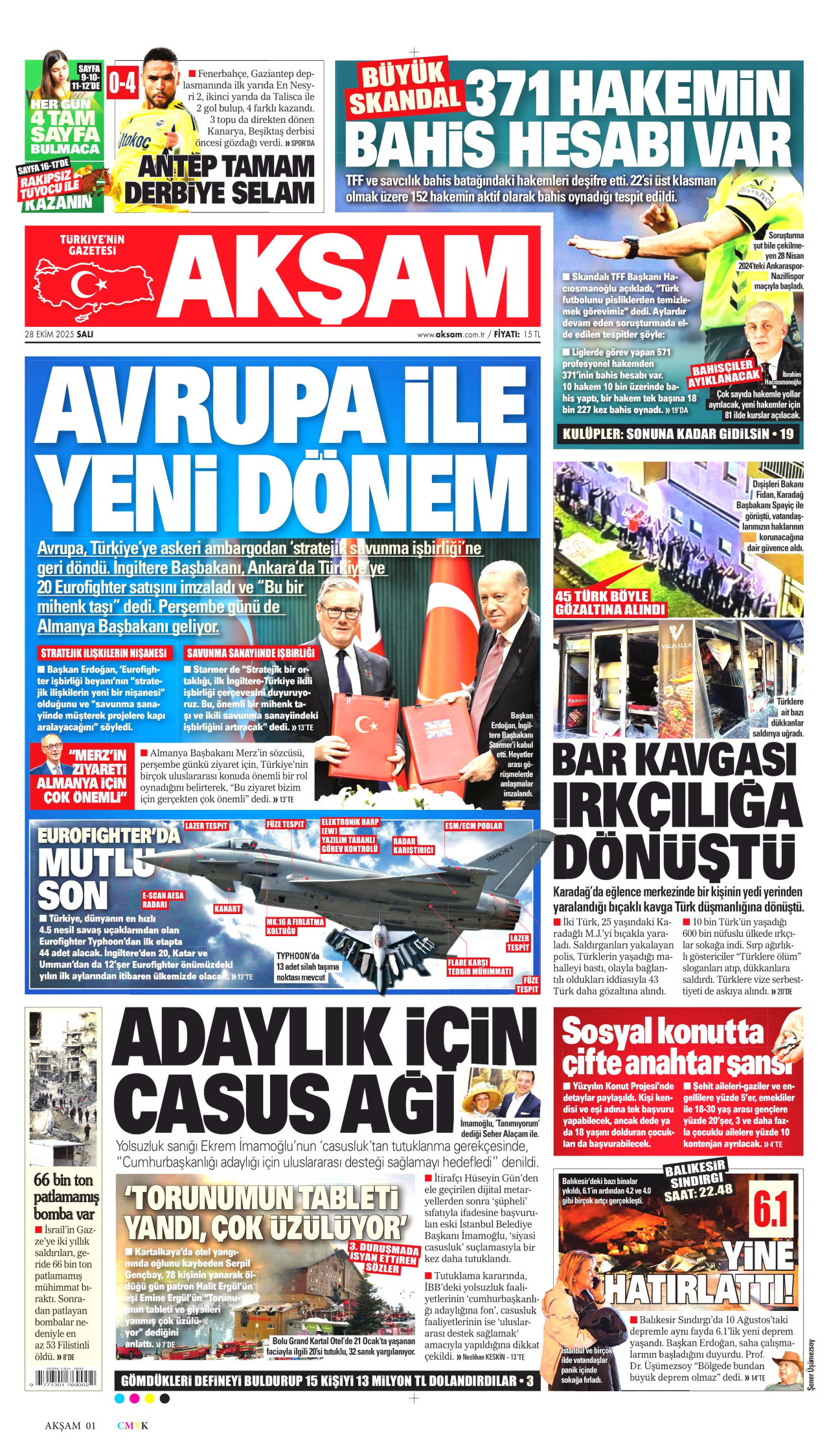 AKŞAM Gazete Manşeti