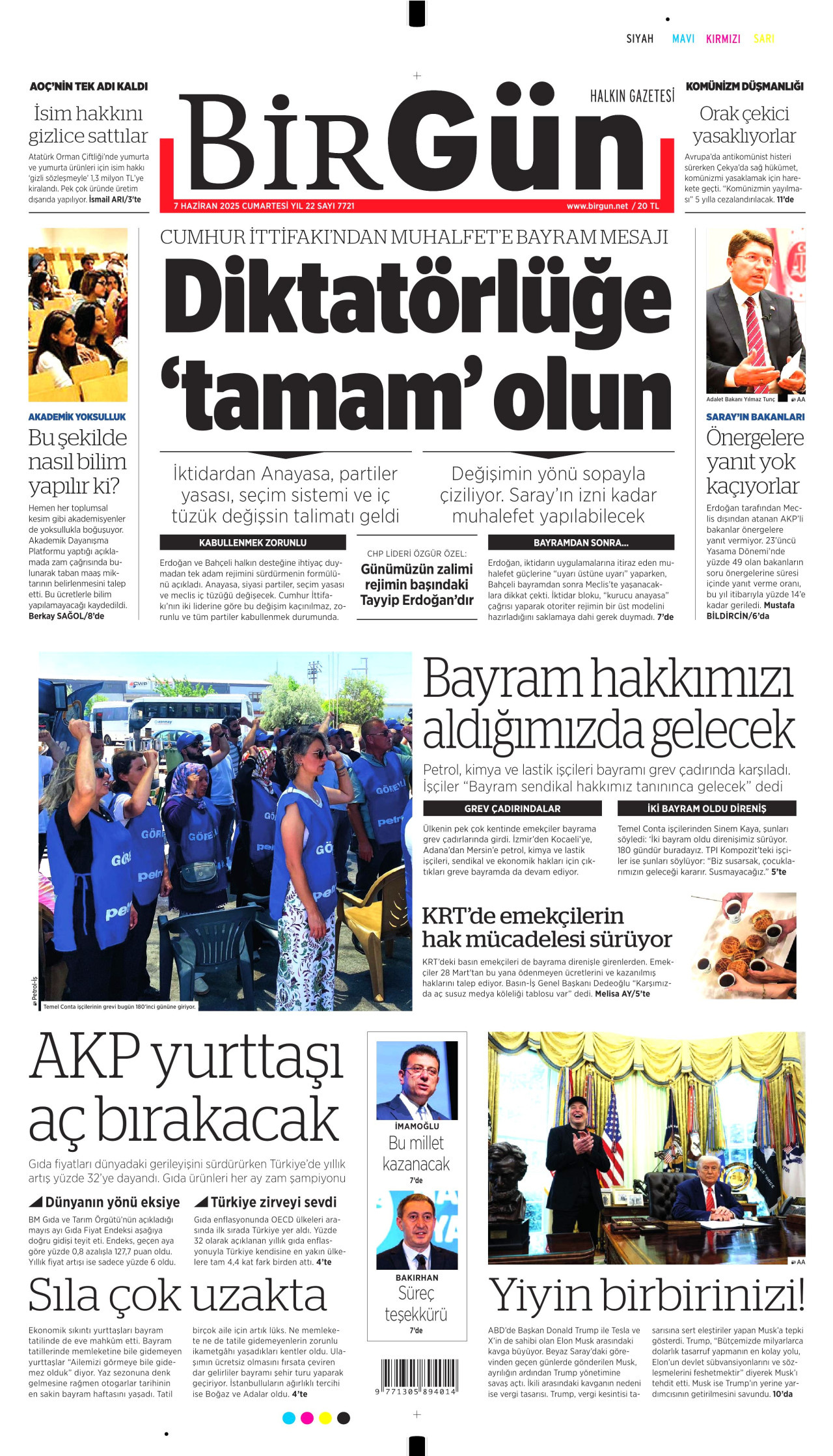 BİRGÜN Gazete Manşeti