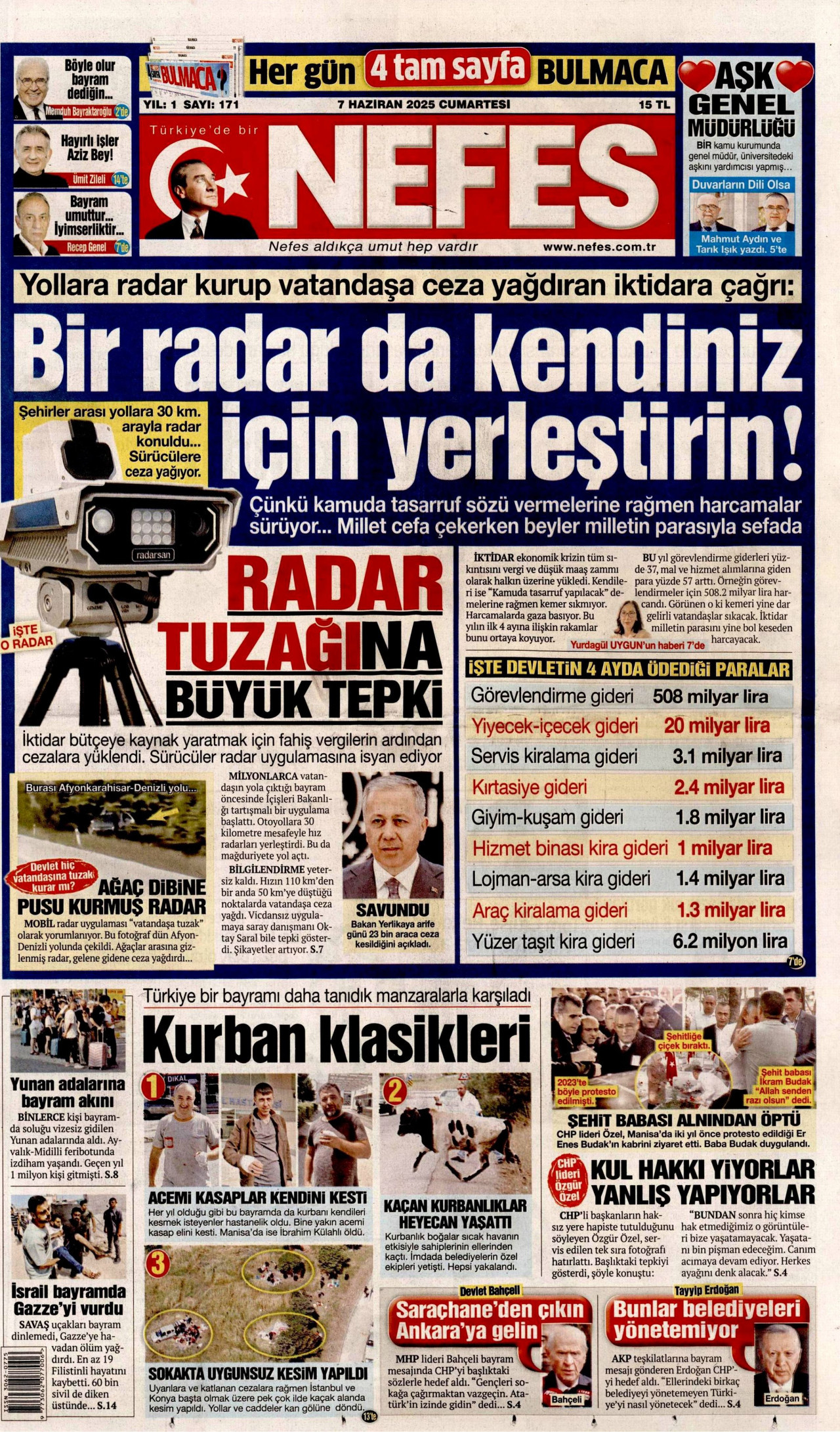 NEFES Gazete Manşeti