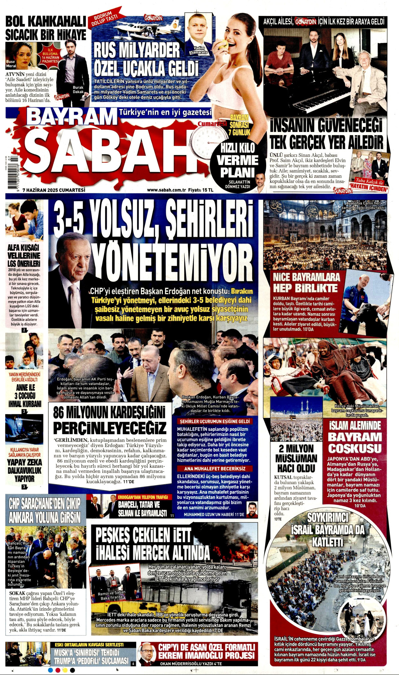 SABAH Gazete Manşeti