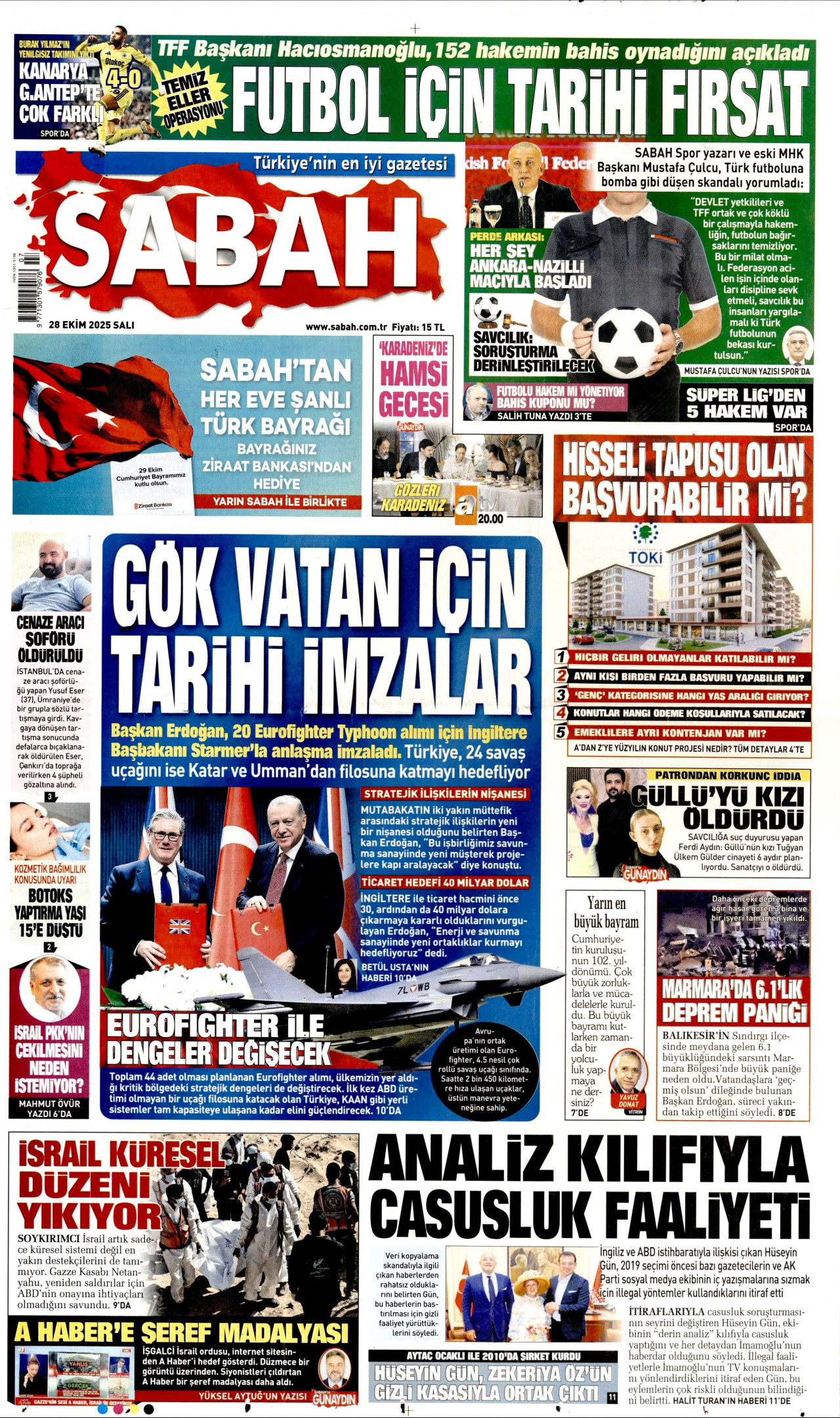 SABAH Gazete Manşeti