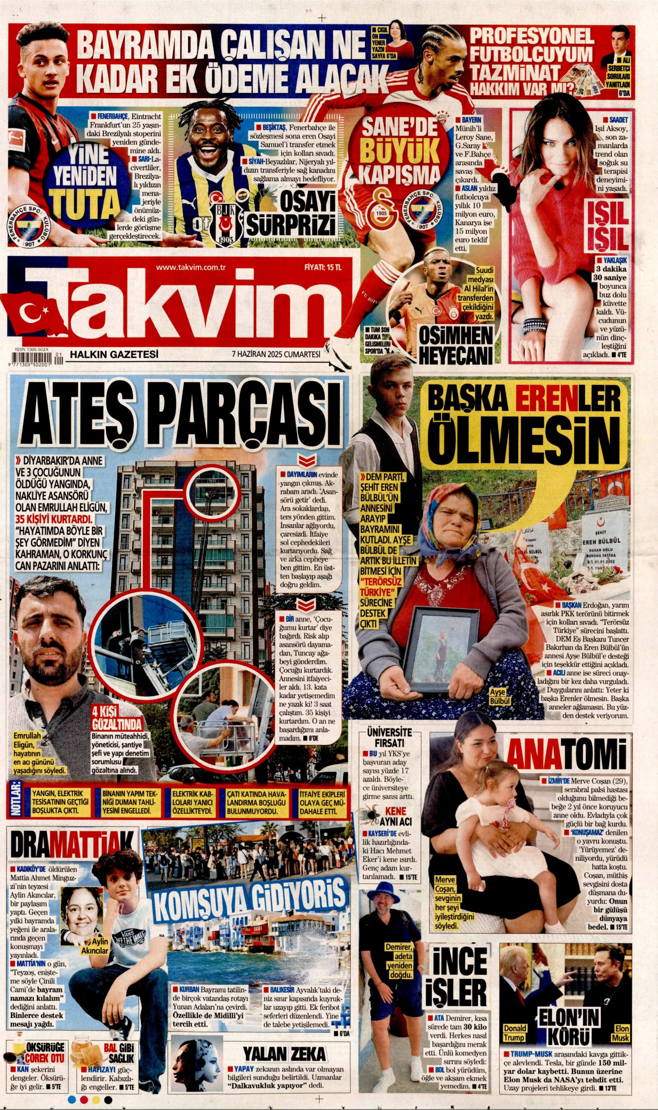 TAKVİM Gazete Manşeti