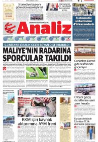 ANALİZ Gazete Manşeti