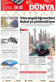 DÜNYA Gazete Manşeti