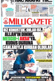 MİLLİ GAZETE Gazete Manşeti