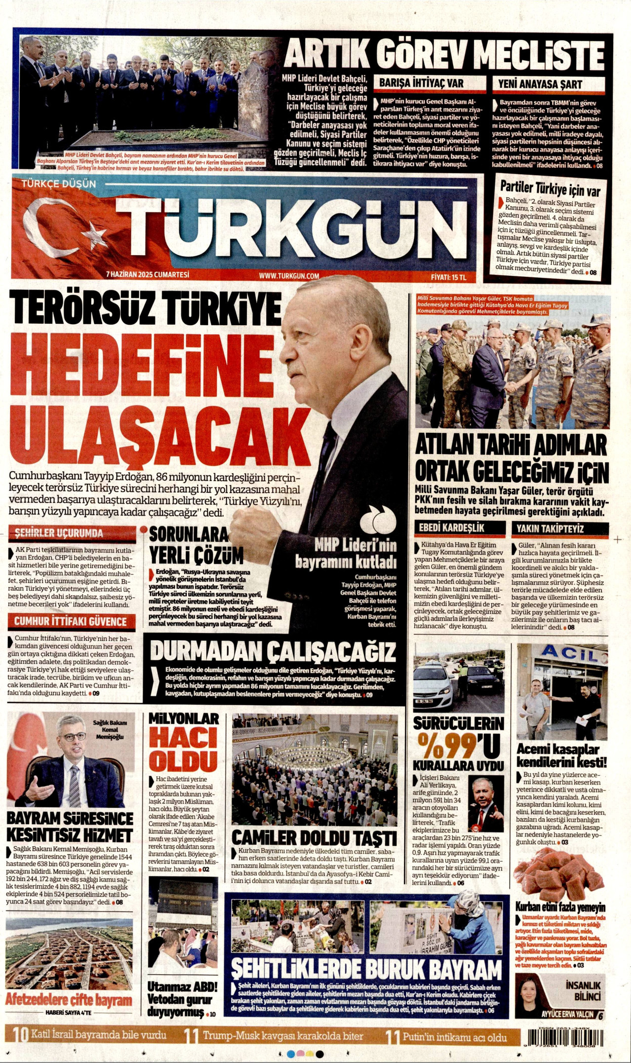 TÜRKGÜN Gazete Manşeti